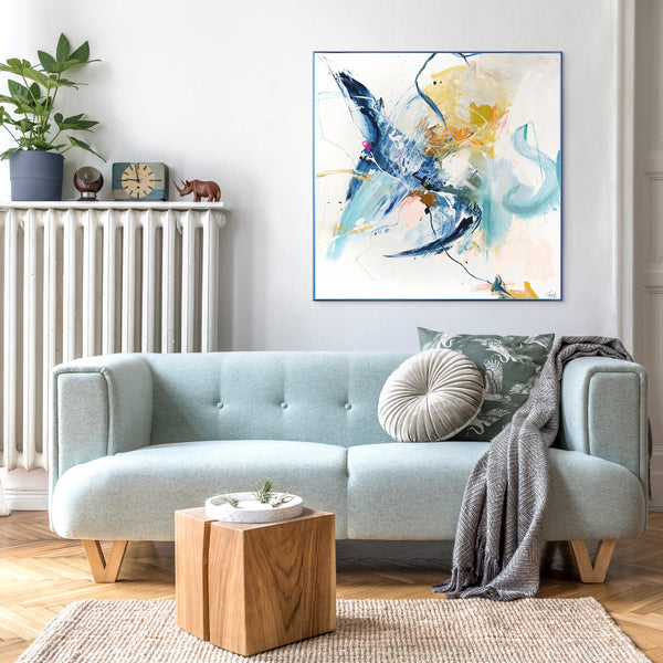 Confidential Blue | Mixed painting