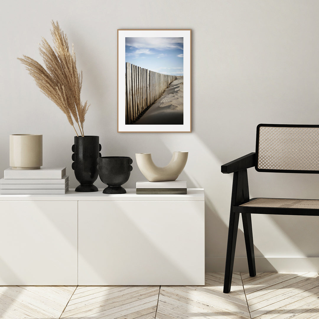 Sand behind bars | FRAMED PRINT