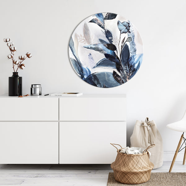 Blue Leaves | Circle Art