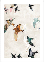 Abstracte vogels 1 | Poster