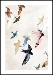 Abstract birds 2 | Poster board