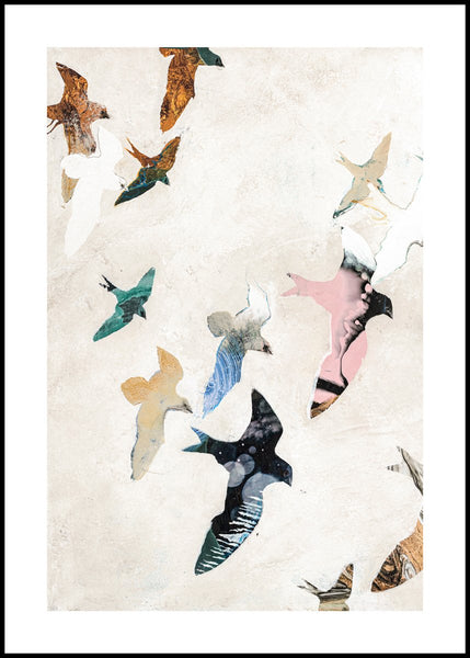 Abstracte vogels 2 | Poster