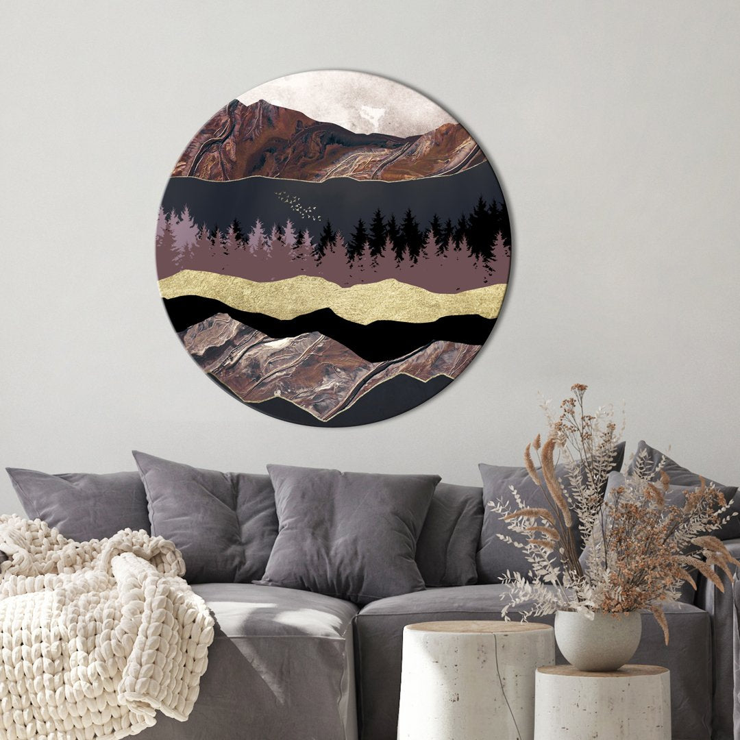 Autumn Mountains 1 | Circle Art