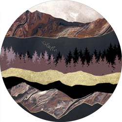 Autumn Mountains 1 | Circle Art