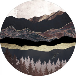 Autumn Mountains 2 | Circle Art