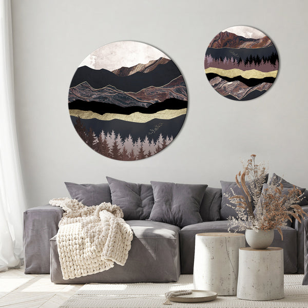 Autumn Mountains 2 | Circle Art