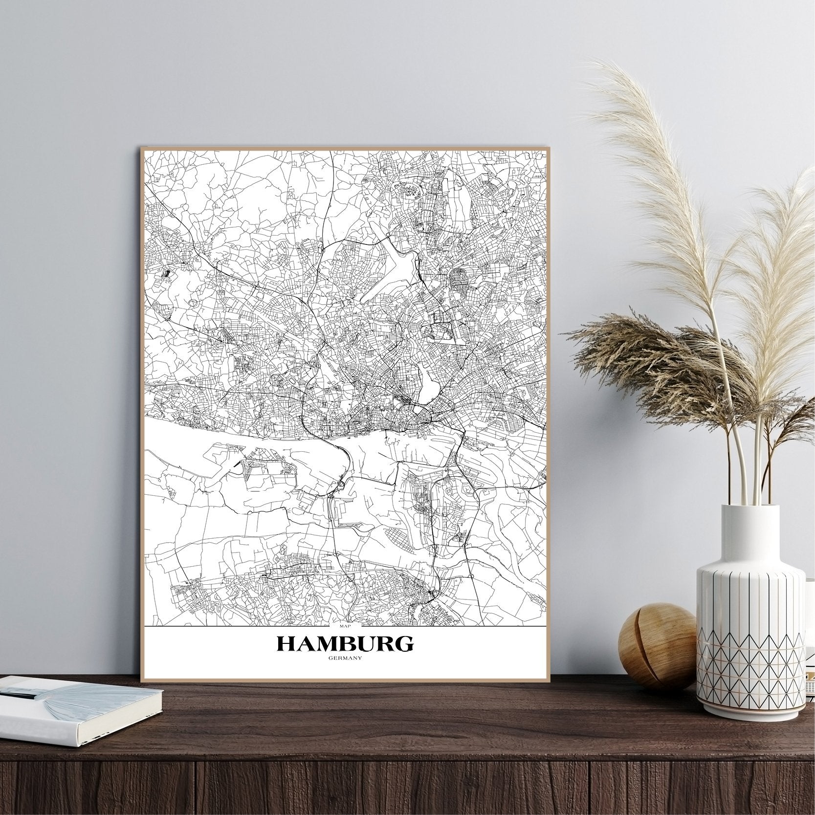 Map Hamburg | Poster board