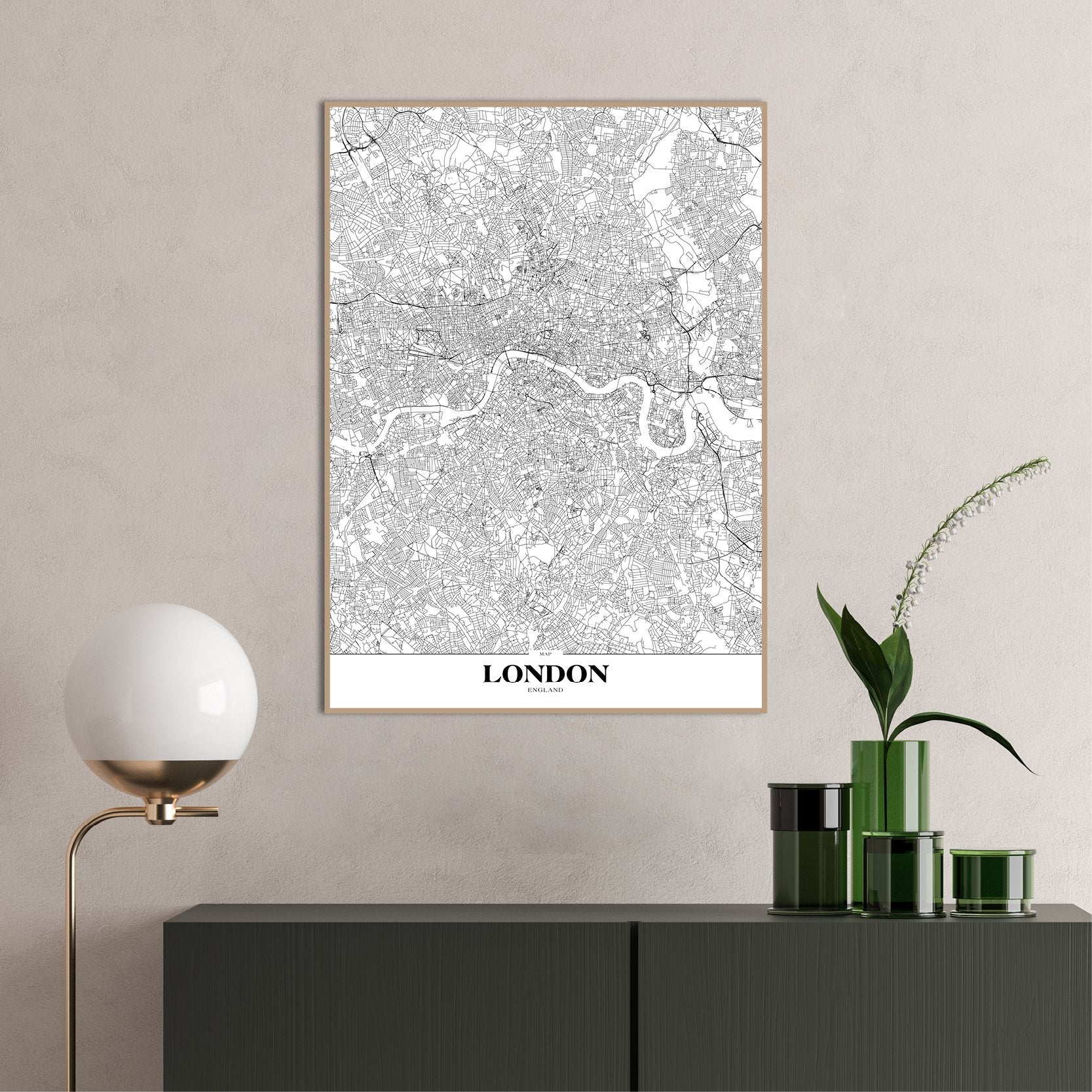 Kaart Londen | Poster