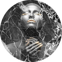 Black Marble Lady | Circle Art