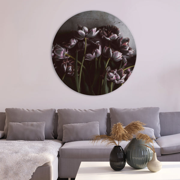 Dark Tulips | Circle Art