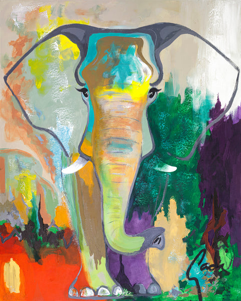 Set: Gade / Elephant Dream & Giraf Dream | Handgemaakt schilderij