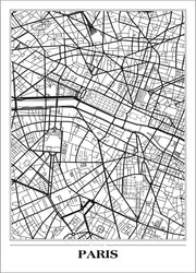 Map Paris White | Poster