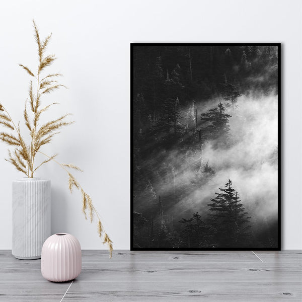 Misty pine woods | POSTER