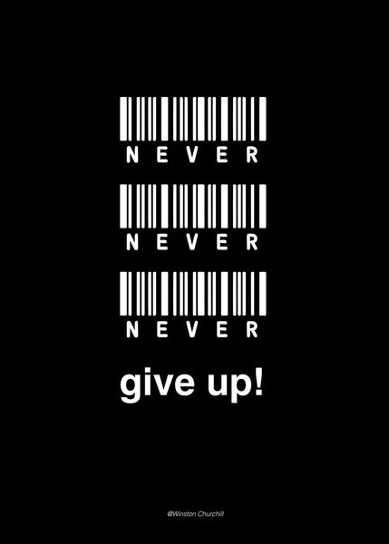 Never Give Up | Poster board