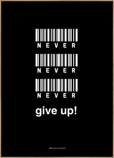 Never Give Up | Poster board