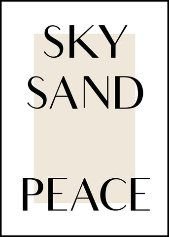 Sky Sand Peace | Plakatbræt