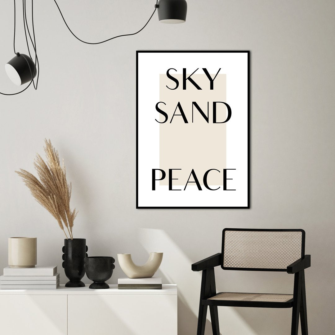 Sky Sand Peace | Poster board