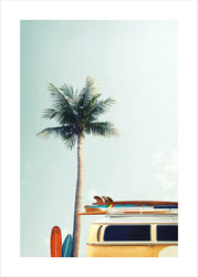 Surf Bus Yellow | PLAKAT