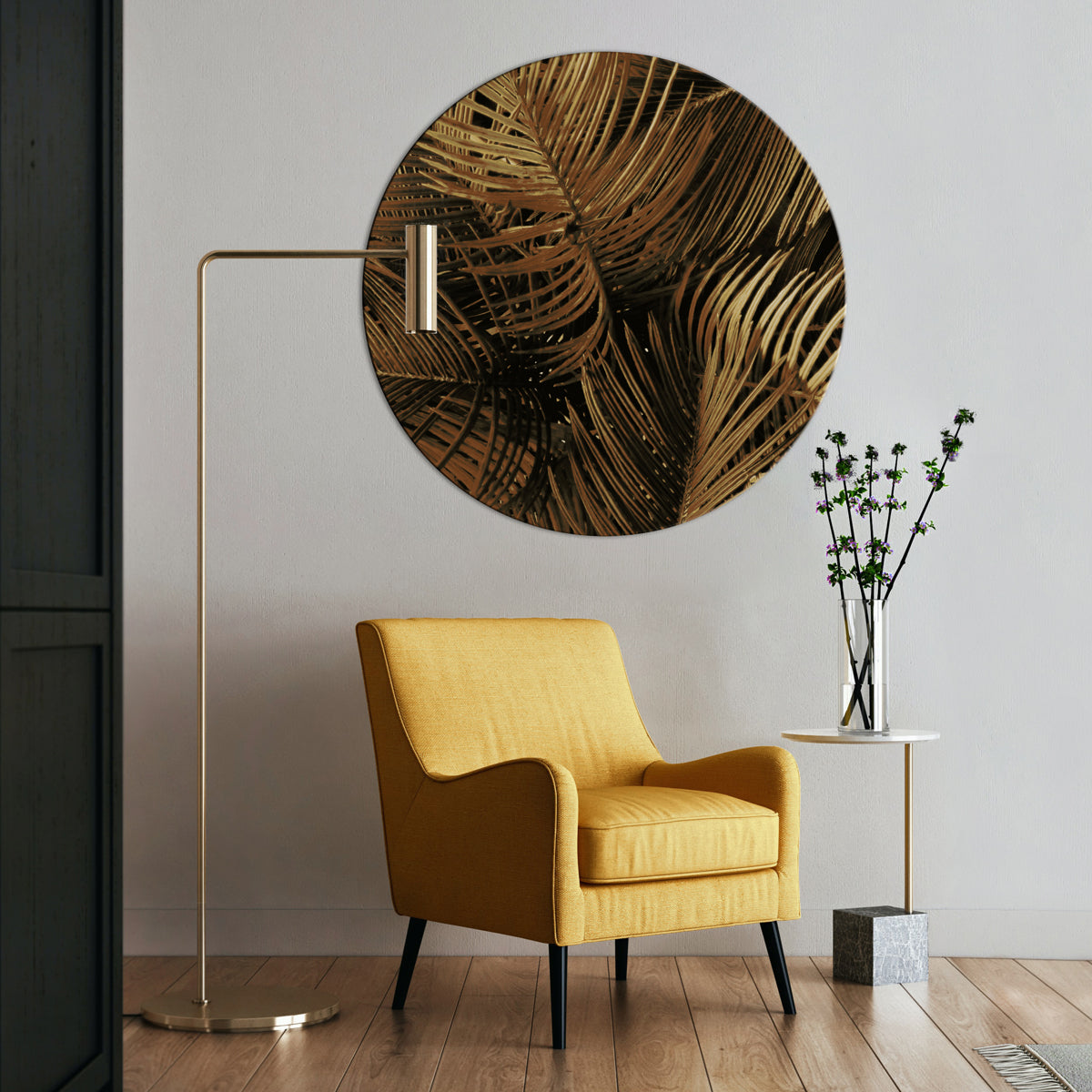 Golden Palm 2 | Circle Art