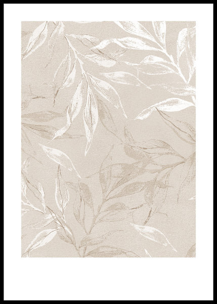 White Leaves 2 | Poster board