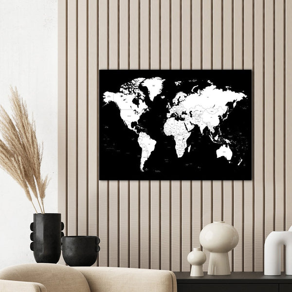 WorldMap Black | PLAKAT