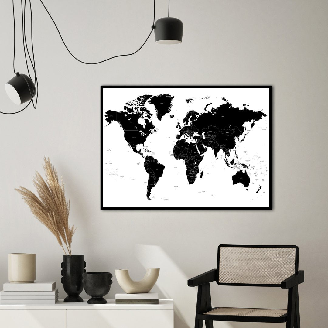 WorldMap White | Plakatbræt