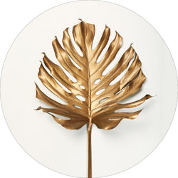 Monstera Gold Leaf | Circle Art