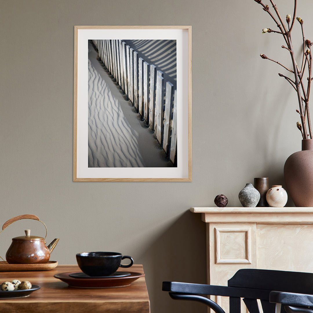 Sandy fence | Framed Print